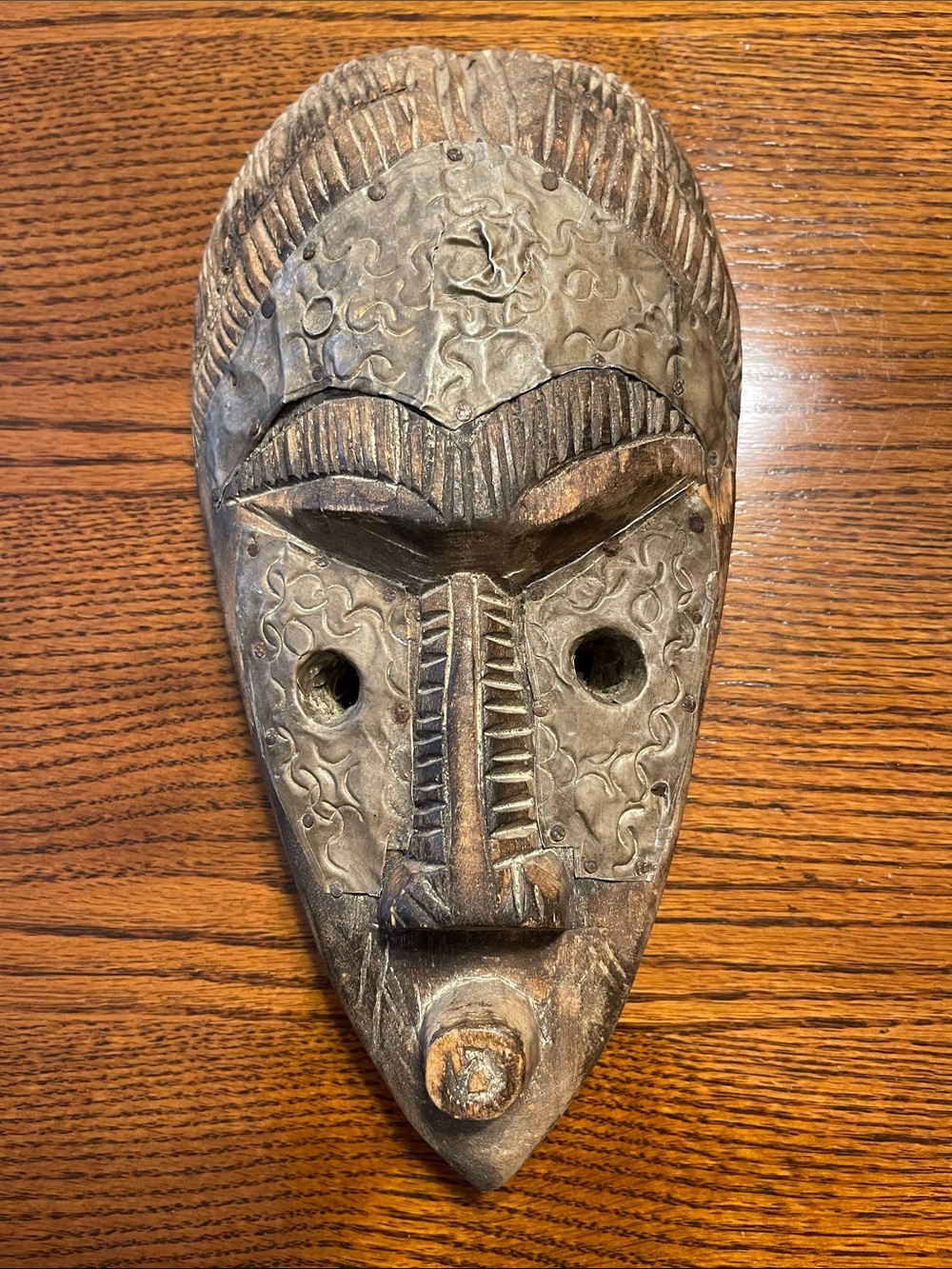 Hand-Carved Tribal Wood Mask, Ghana Africa